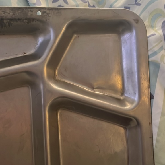 Vintage metal cafeteria tray lot of 2 - Picture 2 of 5